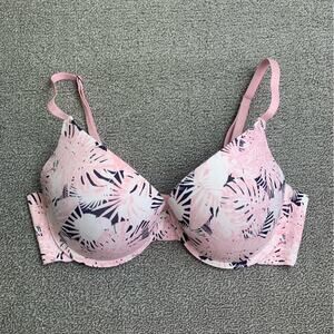 Hurley Push Up Bra Padded Underwire Tropical Print Size 36C